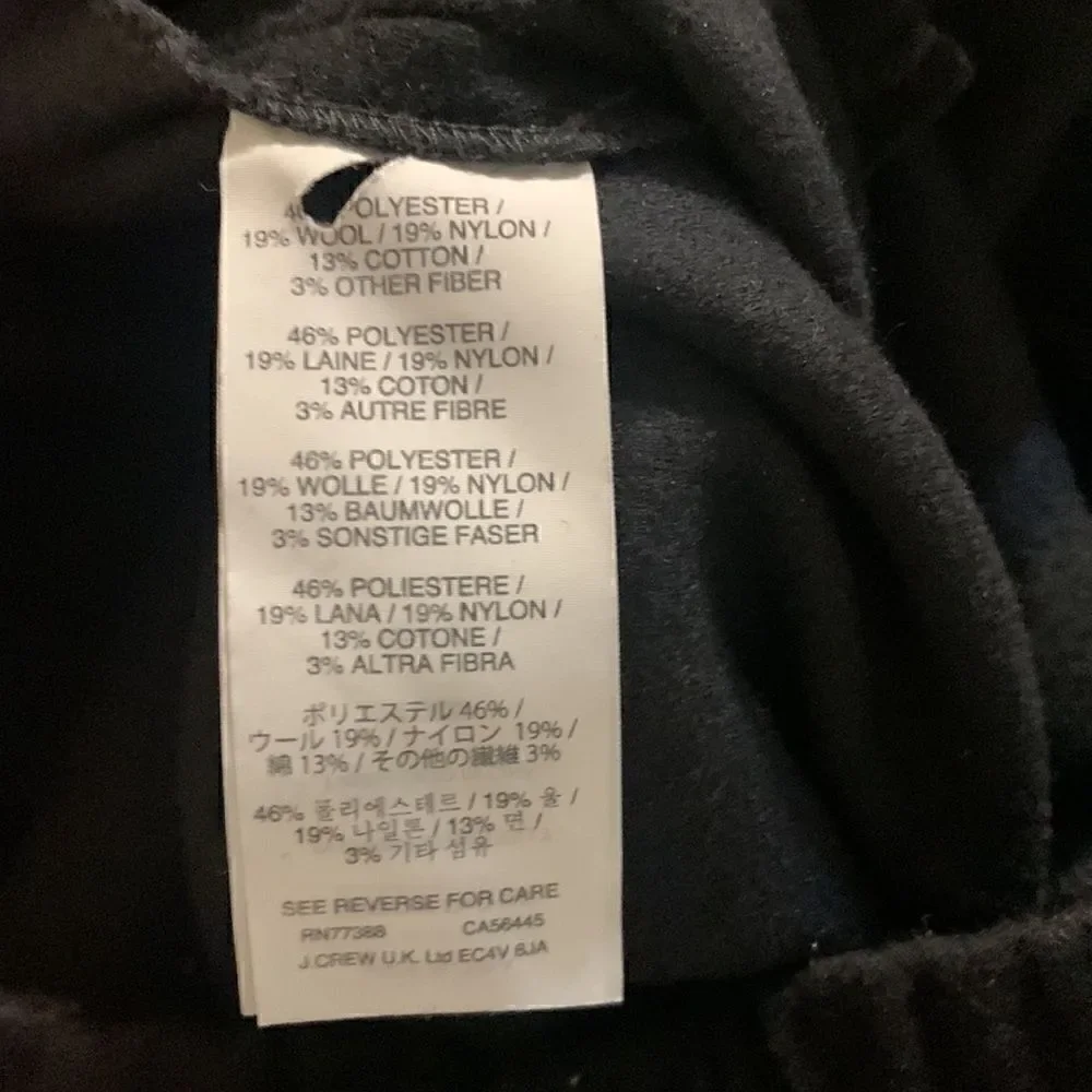J. Crew EUC black elastic waist thick pants Size 6